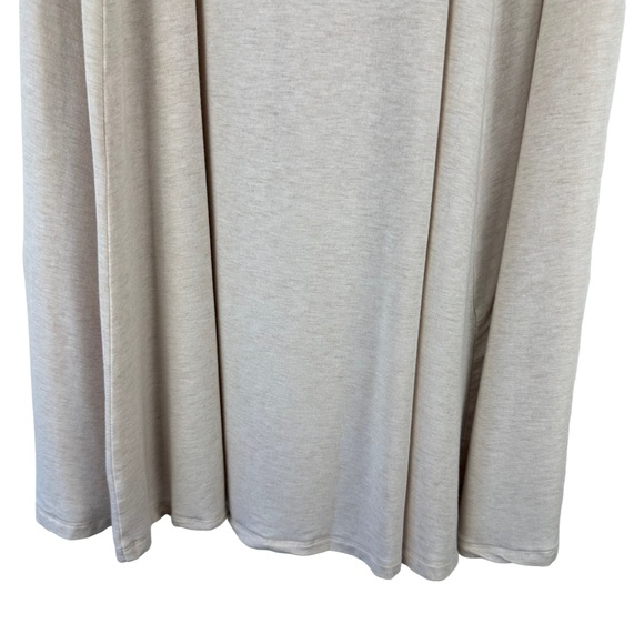 Wilfred Aritzia Small Cream Oatmeal Jersey Knit Front Slit Midi Skirt Basic S - Picture 6 of 10